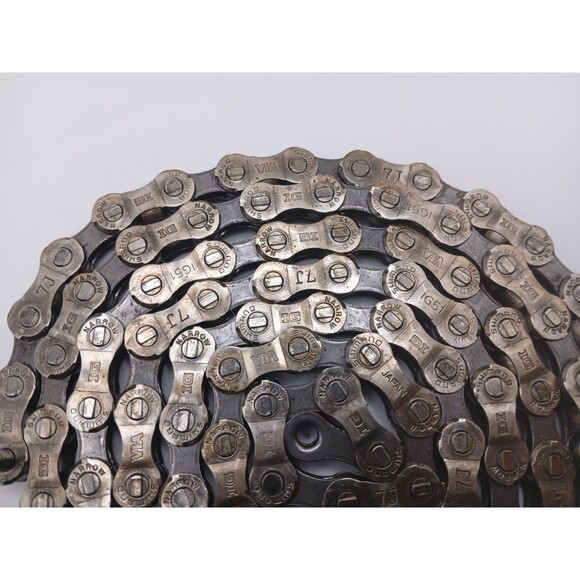 Vintage Shimano Narrow IG-51 Bike Chain IG51 Silver 53" Long 106 Links "7J" Mark - Picture 4 of 11